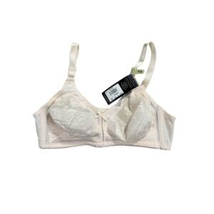 Bali DF3372 Double Support Lace Wirefree Bra Womens 40B Porcelain NWT